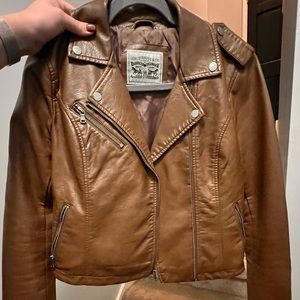 Levi’s moto jacket color brown camel